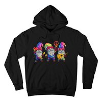 Three Hippie Gnomes Tie Dye Retro Hat Peace Gnome Hoodie