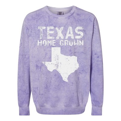 Texas Home Grown Distressed. Texas Native. Texas Born. Tx Colorblast Crewneck Sweatshirt