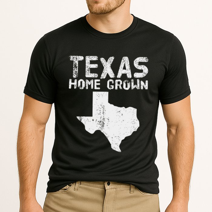 Texas Home Grown Distressed. Texas Native. Texas Born. Tx Cooling Performance Crew T-Shirt