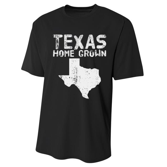 Texas Home Grown Distressed. Texas Native. Texas Born. Tx Performance Sprint T-Shirt