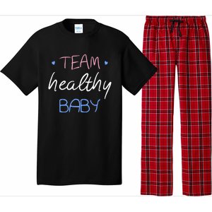 Team Healthy Gender Reveal Pregnancy Mom Dad Funny Gift Pajama Set