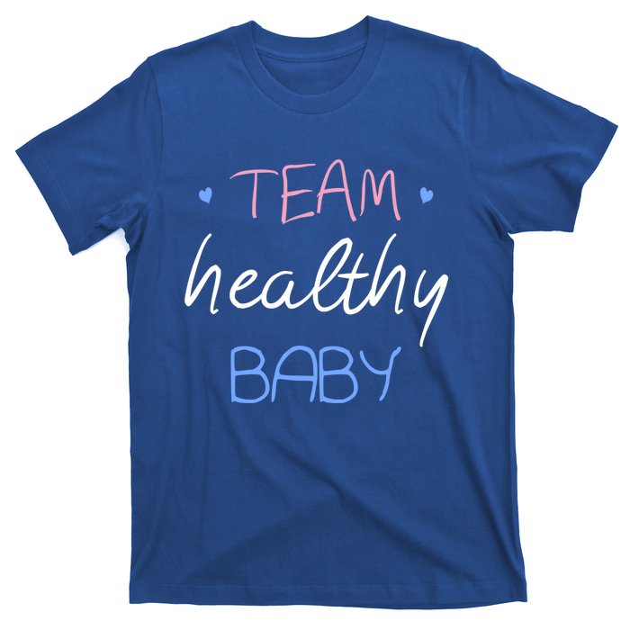 Team Healthy Gender Reveal Pregnancy Mom Dad Funny Gift T-Shirt