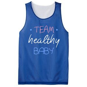 Team Healthy Gender Reveal Pregnancy Mom Dad Funny Gift Mesh Reversible Basketball Jersey Tank