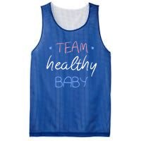 Team Healthy Gender Reveal Pregnancy Mom Dad Funny Gift Mesh Reversible Basketball Jersey Tank