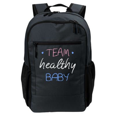 Team Healthy Gender Reveal Pregnancy Mom Dad Funny Gift Daily Commute Backpack