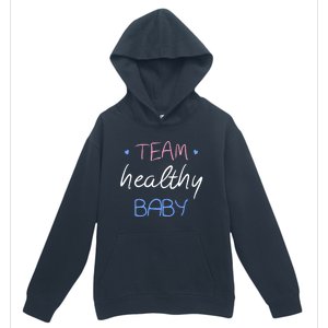 Team Healthy Gender Reveal Pregnancy Mom Dad Funny Gift Urban Pullover Hoodie