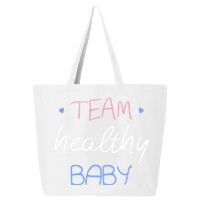 Team Healthy Gender Reveal Pregnancy Mom Dad Funny Gift 25L Jumbo Tote