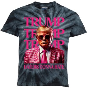 Trump Haters Gonna Hate Funny Trump 2024 Kids Tie-Dye T-Shirt