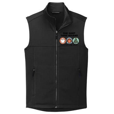 Triple Holiday Ghost Turkey & Tree Budgetfriendly Collective Smooth Fleece Vest