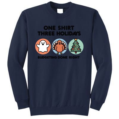 Triple Holiday Ghost Turkey & Tree Budgetfriendly Tall Sweatshirt