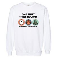 Triple Holiday Ghost Turkey & Tree Budgetfriendly Garment-Dyed Sweatshirt