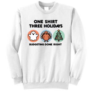 Triple Holiday Ghost Turkey & Tree Budgetfriendly Sweatshirt