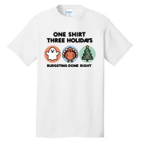 Triple Holiday Ghost Turkey & Tree Budgetfriendly Tall T-Shirt