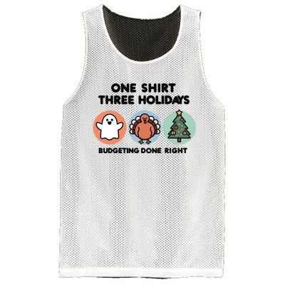 Triple Holiday Ghost Turkey & Tree Budgetfriendly Mesh Reversible Basketball Jersey Tank