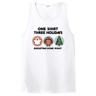 Triple Holiday Ghost Turkey & Tree Budgetfriendly PosiCharge Competitor Tank