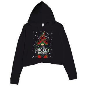 The Hockey Gnome Family Matching Group Christmas Pajama Gift Crop Fleece Hoodie