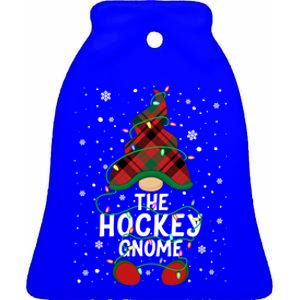 The Hockey Gnome Family Matching Group Christmas Pajama Gift Ceramic Bell Ornament