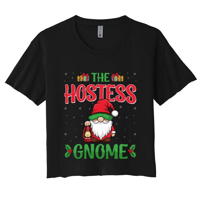 The Hostess Gnome Xmas Holiday Christmas Party Hostess Gift Crop Top