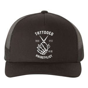 Tattooed Hairstylist Gift For Hairdresser Yupoong Adult 5-Panel Trucker Hat