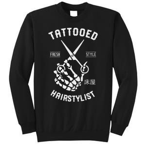 Tattooed Hairstylist Gift For Hairdresser Sweatshirt