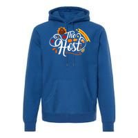 Thanksgiving Host Gobble Squad Turkey Funny Gift Great Gift Premium Hoodie