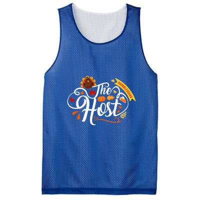 Thanksgiving Host Gobble Squad Turkey Funny Gift Great Gift Mesh Reversible Basketball Jersey Tank