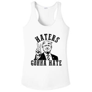 Trump Haters Gonna Hate President Donald Trump Ladies PosiCharge Competitor Racerback Tank