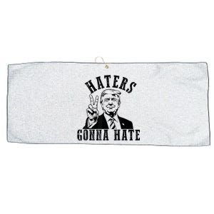 Trump Haters Gonna Hate President Donald Trump Large Microfiber Waffle Golf Towel