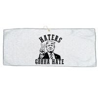 Trump Haters Gonna Hate President Donald Trump Large Microfiber Waffle Golf Towel