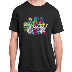 THREE HIPPIE GNOMES Groovy Peace Love Gnomies Adult ChromaSoft Performance T-Shirt