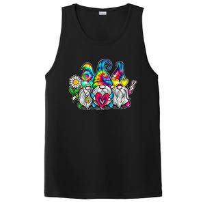 THREE HIPPIE GNOMES Groovy Peace Love Gnomies PosiCharge Competitor Tank