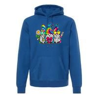 THREE HIPPIE GNOMES Groovy Peace Love Gnomies Premium Hoodie