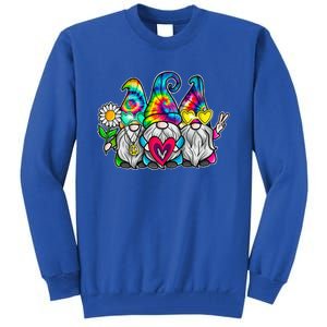 THREE HIPPIE GNOMES Groovy Peace Love Gnomies Tall Sweatshirt