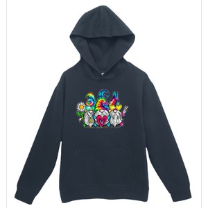 THREE HIPPIE GNOMES Groovy Peace Love Gnomies Urban Pullover Hoodie