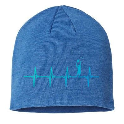 Tennis Heartbeat Gift For Tennis Players Gift Sustainable Beanie