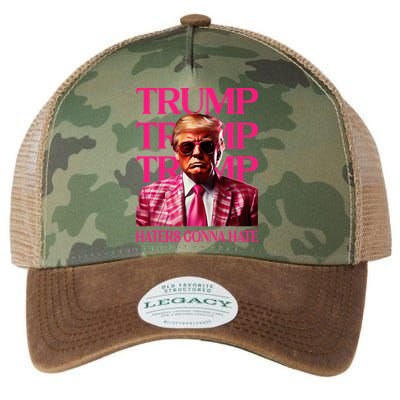 Trump Haters Gonna Hate Funny Trump 2024 Legacy Tie Dye Trucker Hat