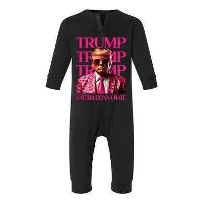 Trump Haters Gonna Hate Funny Trump 2024 Infant Fleece One Piece