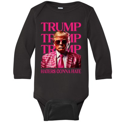 Trump Haters Gonna Hate Funny Trump 2024 Baby Long Sleeve Bodysuit