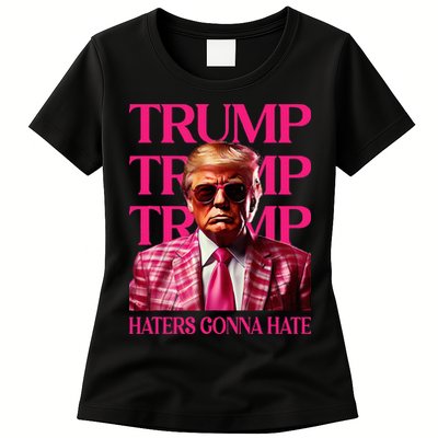 Trump Haters Gonna Hate Funny Trump 2024 Womens T-Shirt