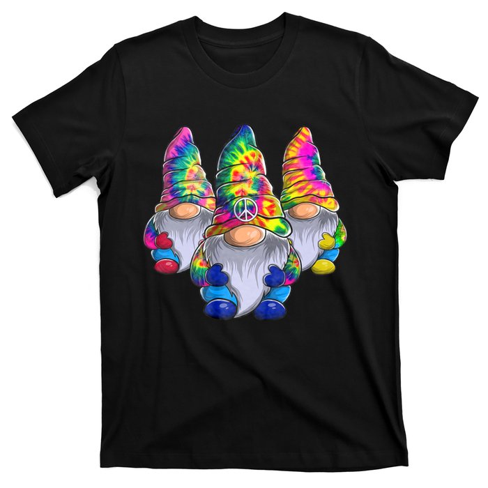 Three Hippie Gnomes Peace Gnome Funny Retro Tie Diy Design T-Shirt