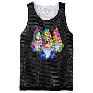 Three Hippie Gnomes Peace Gnome Funny Retro Tie Diy Design Mesh Reversible Basketball Jersey Tank