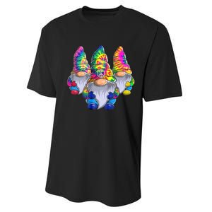 Three Hippie Gnomes Peace Gnome Funny Retro Tie Diy Design Performance Sprint T-Shirt