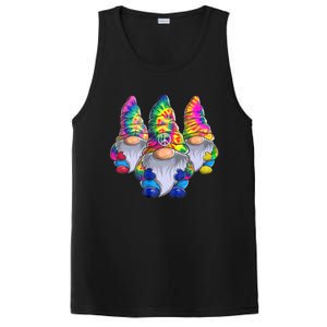 Three Hippie Gnomes Peace Gnome Funny Retro Tie Diy Design PosiCharge Competitor Tank