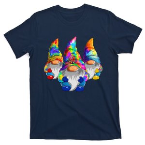 Three Hippie Gnomes Retro Tie Dye Style A Peace Love Gnomies T-Shirt