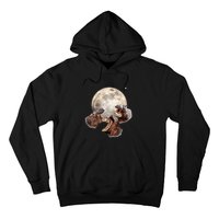 Three Hippo Howling At Moon Funny Hippo Lovers Costume Hoodie