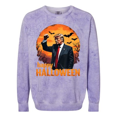 Trump Happy Halloween Trump Vance 2024 Usa Trump Halloween Colorblast Crewneck Sweatshirt