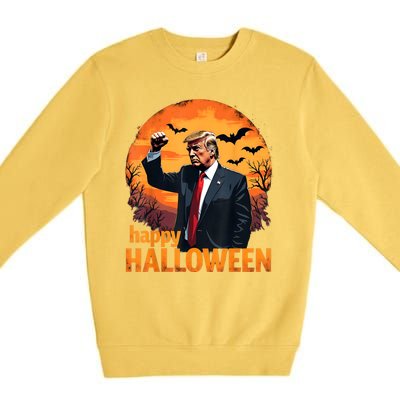 Trump Happy Halloween Trump Vance 2024 Usa Trump Halloween Premium Crewneck Sweatshirt