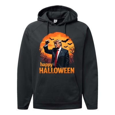 Trump Happy Halloween Trump Vance 2024 Usa Trump Halloween Performance Fleece Hoodie