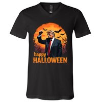 Trump Happy Halloween Trump Vance 2024 Usa Trump Halloween V-Neck T-Shirt