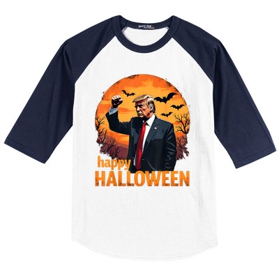 Trump Happy Halloween Trump Vance 2024 Usa Trump Halloween Baseball Sleeve Shirt